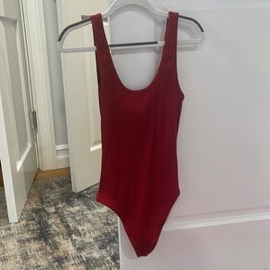 Aritzia red body suit